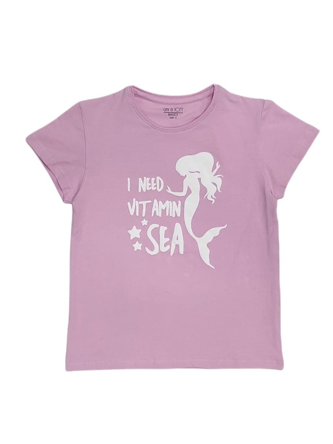 

Gini and Jony Infants Girls Typography Print Cotton T-shirt, Purple