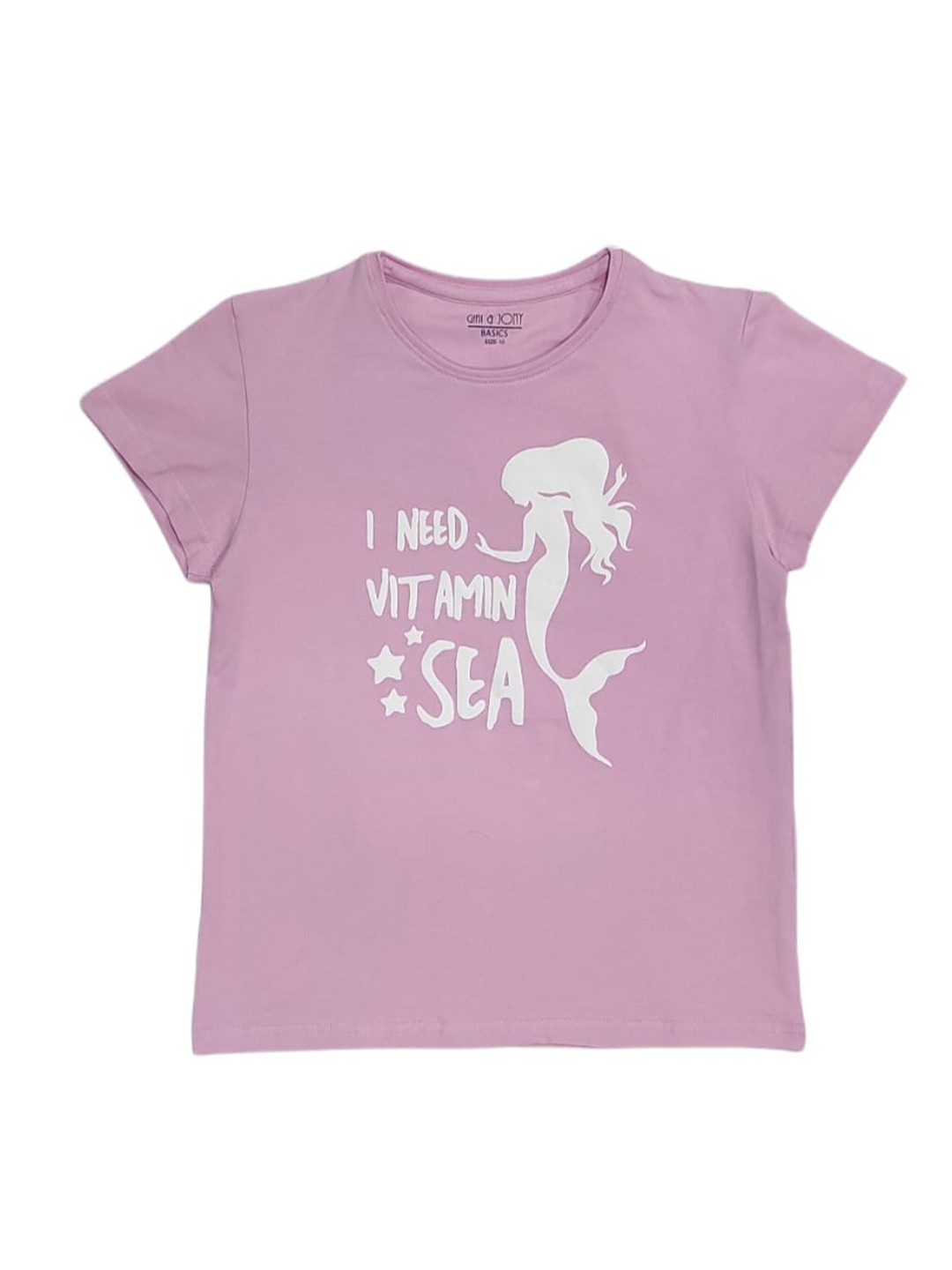 

Gini and Jony Girls Typography Print Cotton T-shirt, Purple