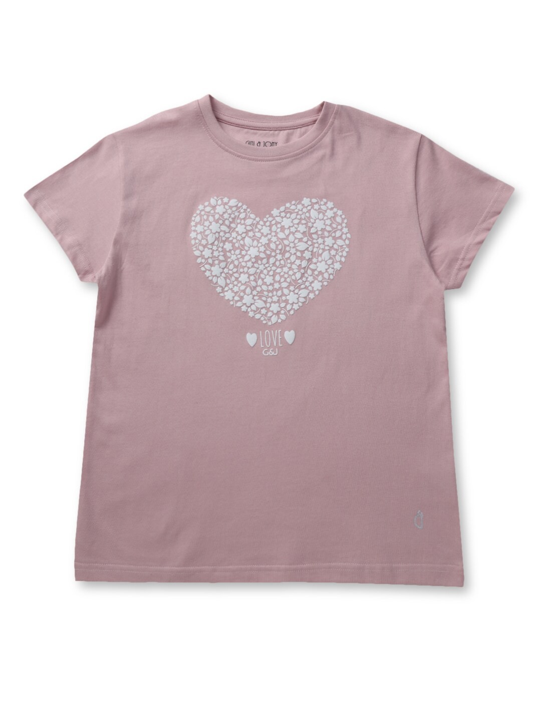 

Gini and Jony Floral Printed Cotton T-shirt, Pink