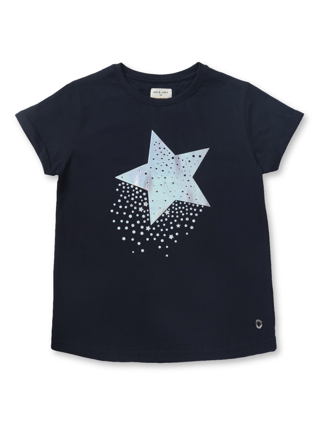 

Gini and Jony Infants Graphic Printed Cotton T-shirt, Navy blue