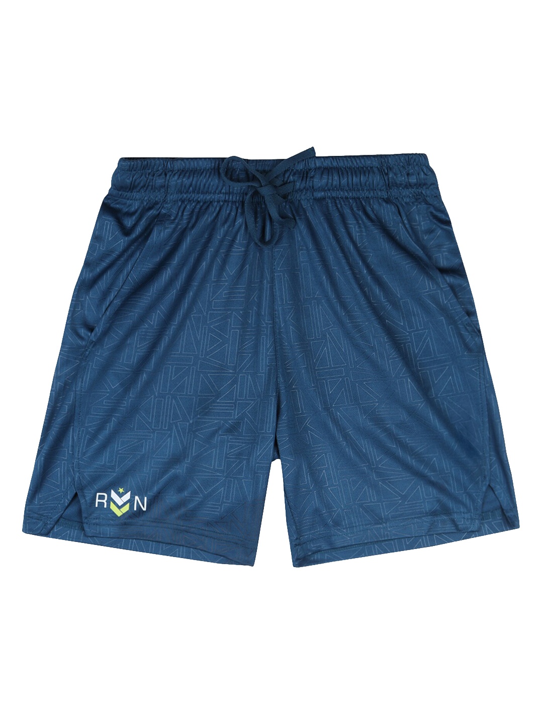 

Bodycare Kids Boys Geometric Printed Mid-Rise Sports Shorts, Teal