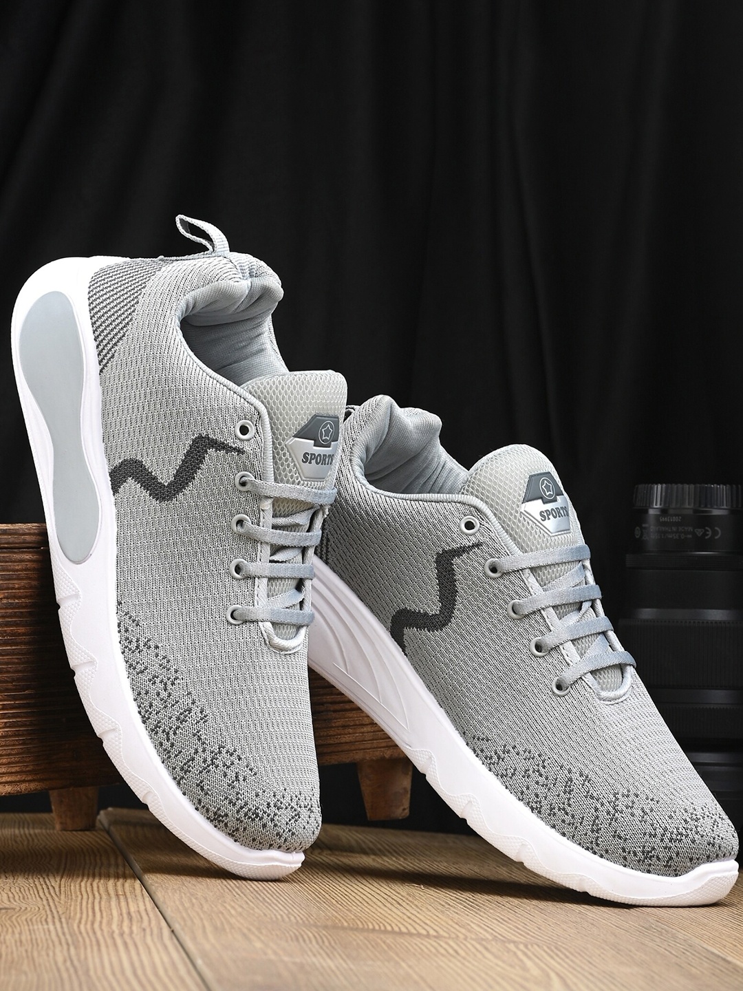 

BIRDE Men Non-Marking Mesh Walking Sports Shoes, Grey