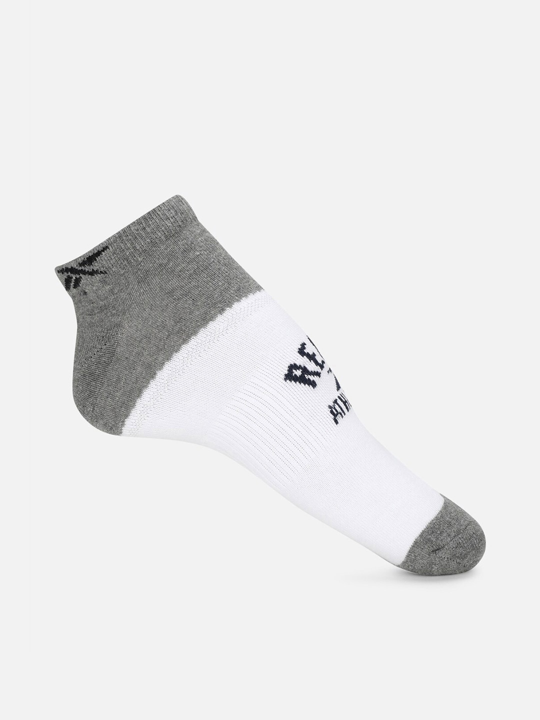 

Reebok Men Training INSD Grap Patterned Cotton Ankle Length Socks, White
