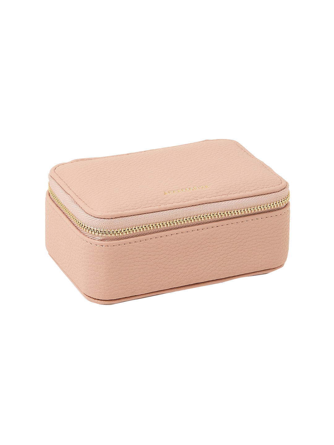 

Accessorize London Women Faux Leather Cream Mini Jada Jewellery Box, Nude