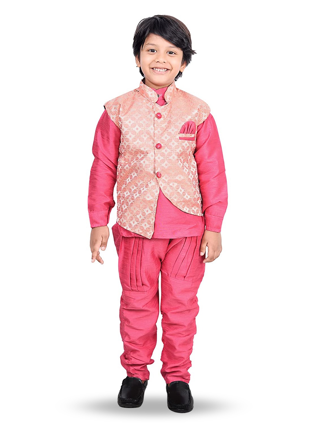 

KIDZAREA Boys Shirt With Waistcoat & Trouser, Pink