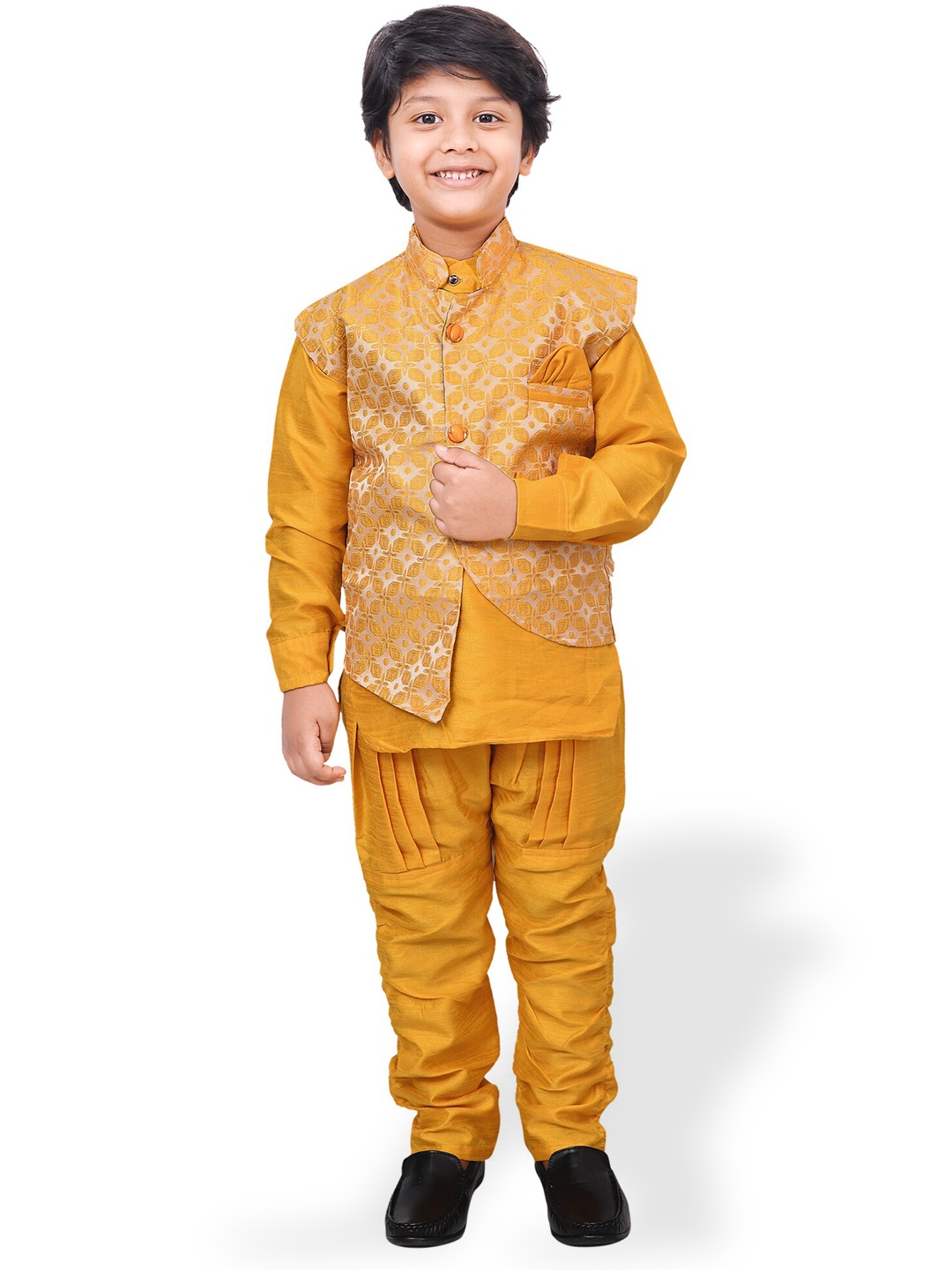 

KIDZAREA Boys Shirt With Trousers & Blazer, Yellow