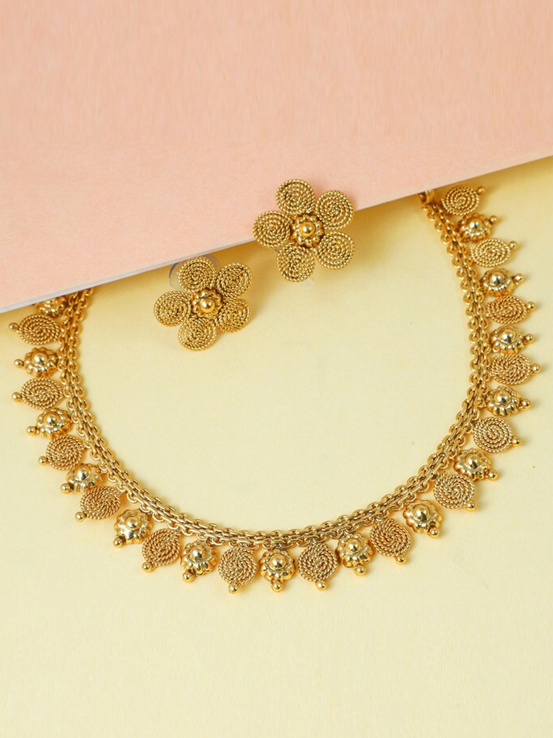 

ROFARWORD Gold-Plated Intricate Design Jewellery Set