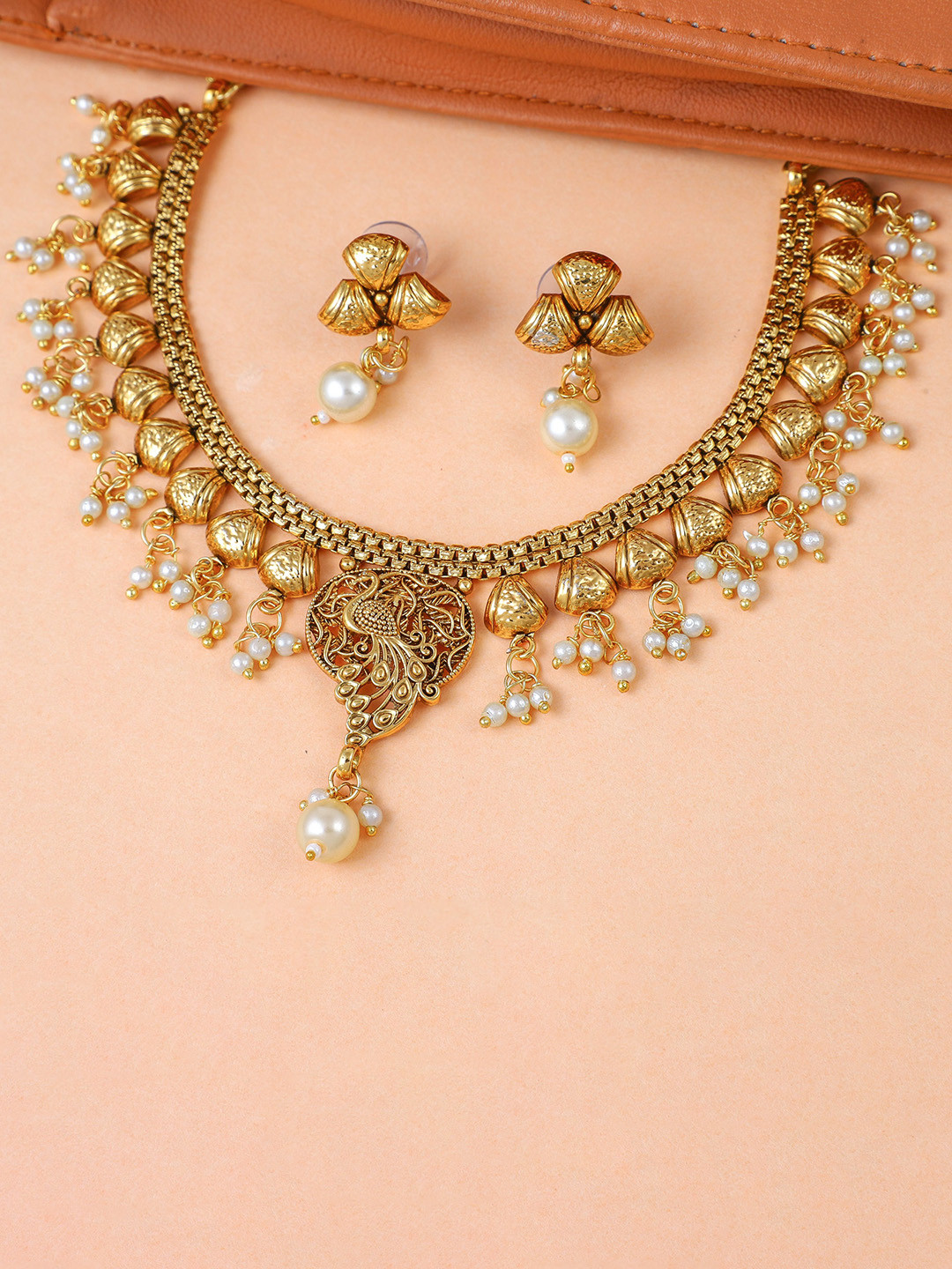 

ROFARWORD Gold-Plated Pearl-Beaded Jewellery Set