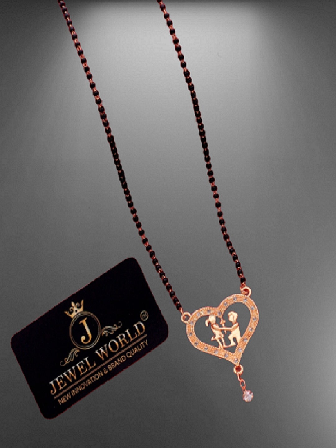 

JEWEL WORLD Gold-Plated Beaded Mangalsutra