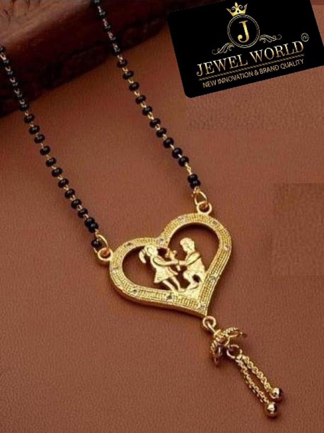 

JEWEL WORLD Gold-Plated Beaded Mangalsutra