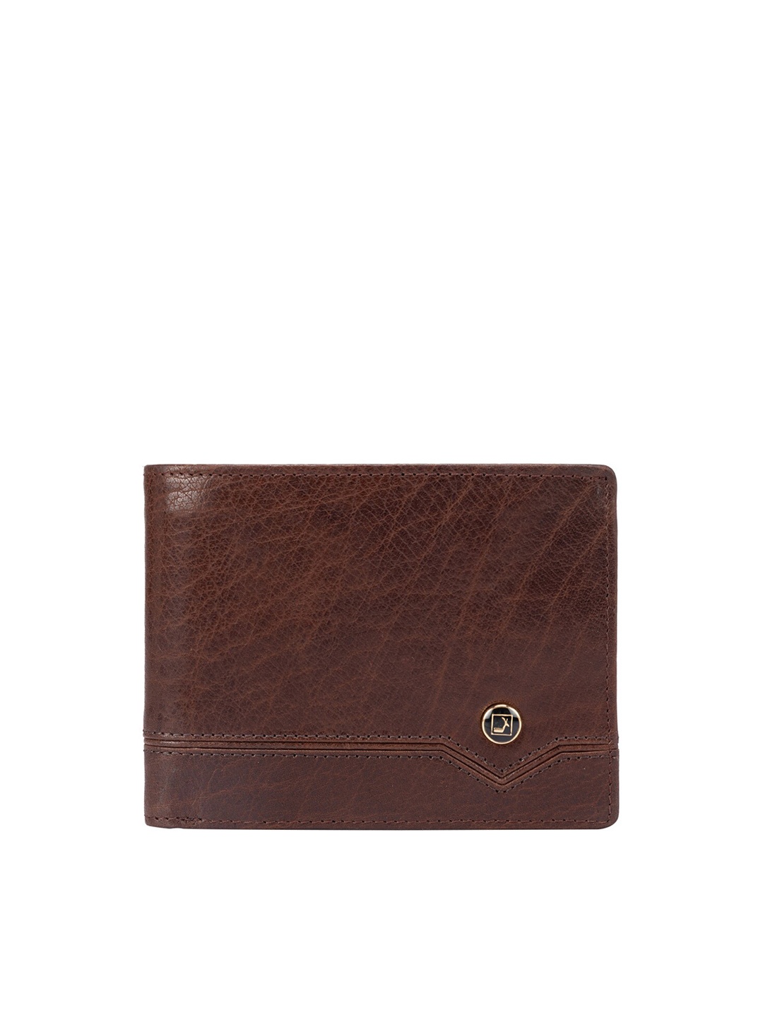 

Da Milano Men Leather Two Fold Wallet With SIM Card Holder, Brown
