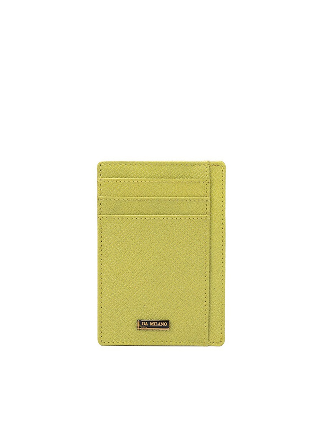 

Da Milano Textured Leather Card Holder, Green