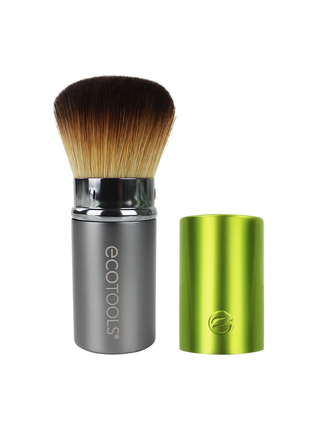 

EcoTools Retractable Face Makeup Brush - Gunmetal-Toned & Green, Metallic