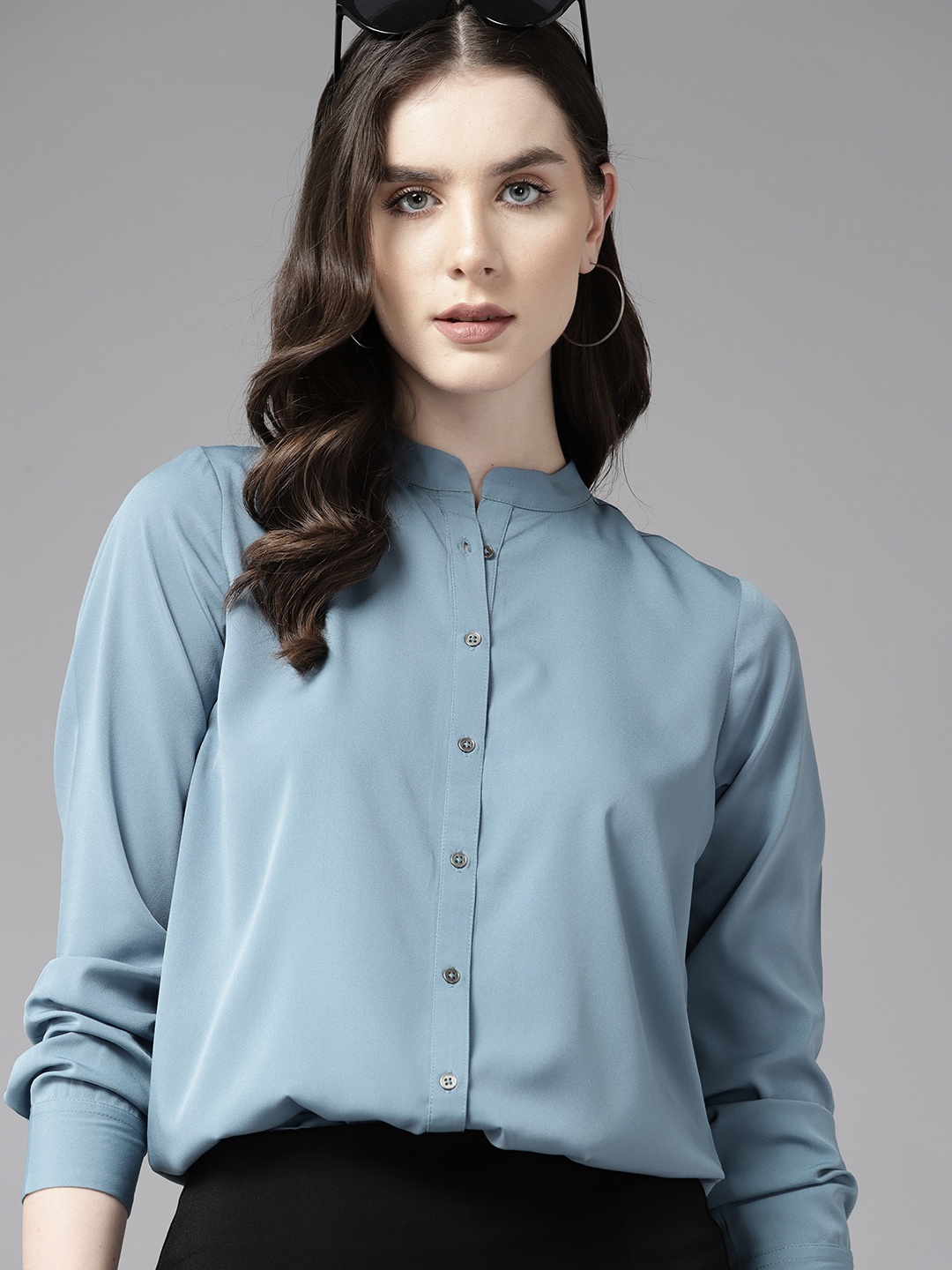 

Roadster Women Opaque Casual Shirt, Blue