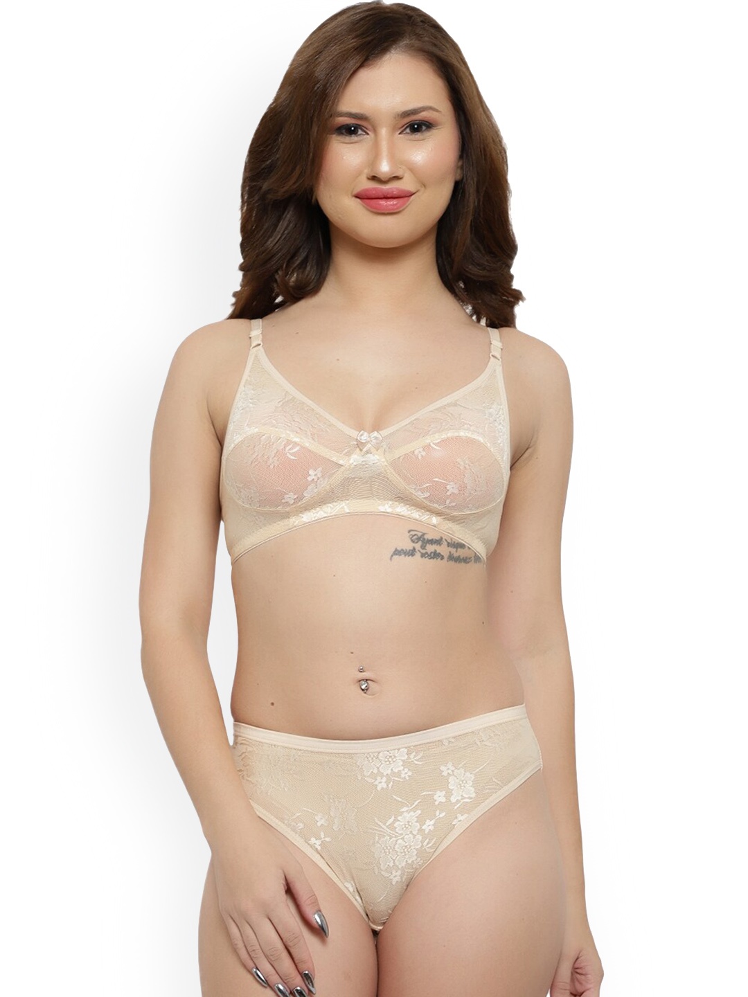 

LADYLAND Non-Padded Lace Lingerie Set CLAUDIA SET-SKI N-SKU30B, Beige