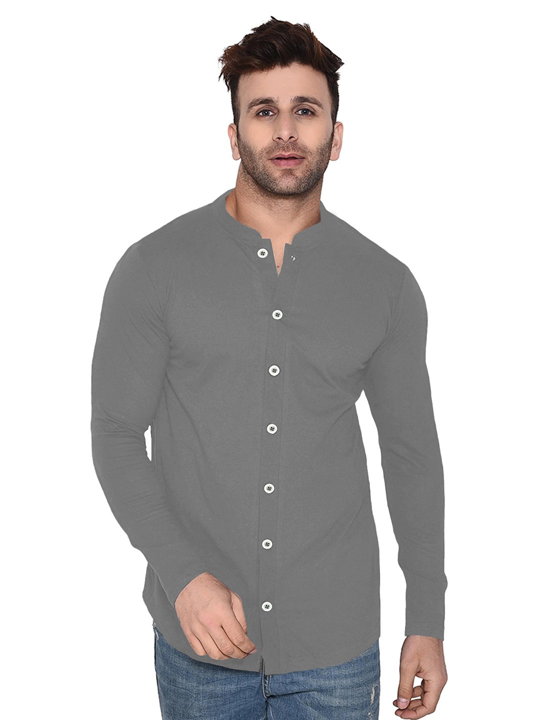 

Try This Classic Regular Fit Cotton Casual Shirt, Grey