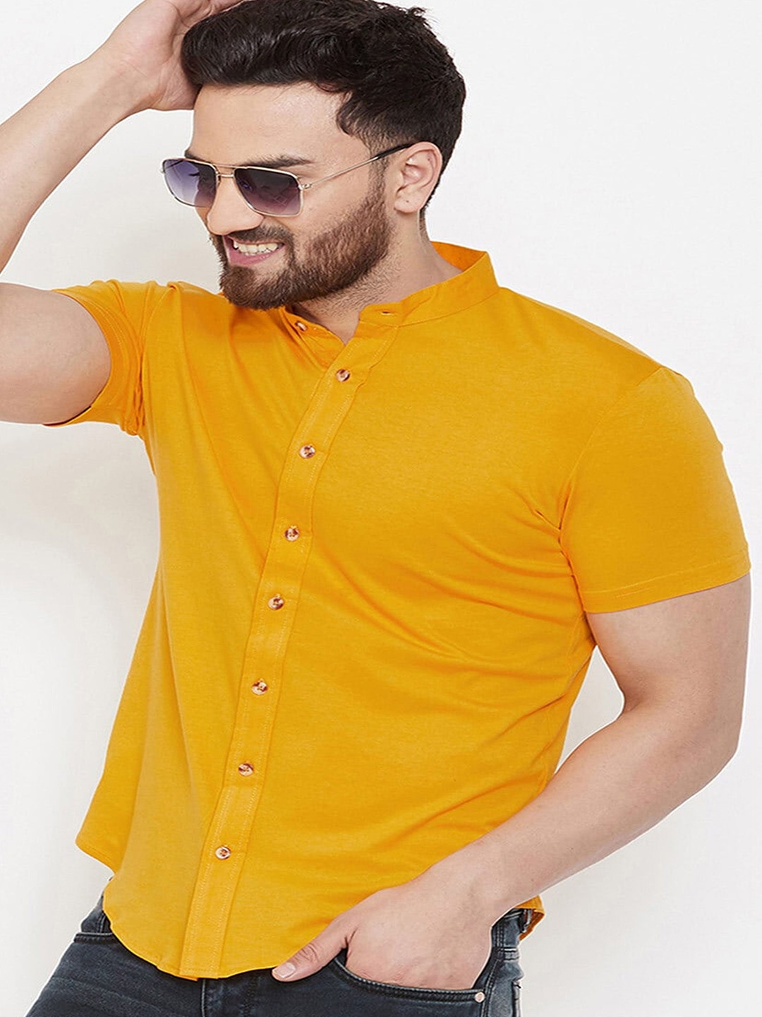 

Try This Classic Regular Fit Cotton Casual Shirt, Yellow