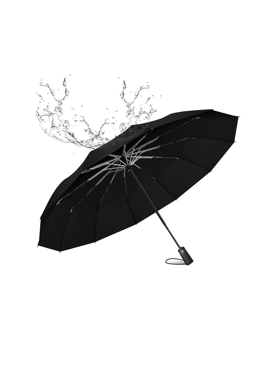 

Sasimo Water proof Coating Auto Open 3-Fold Umbrella, Black