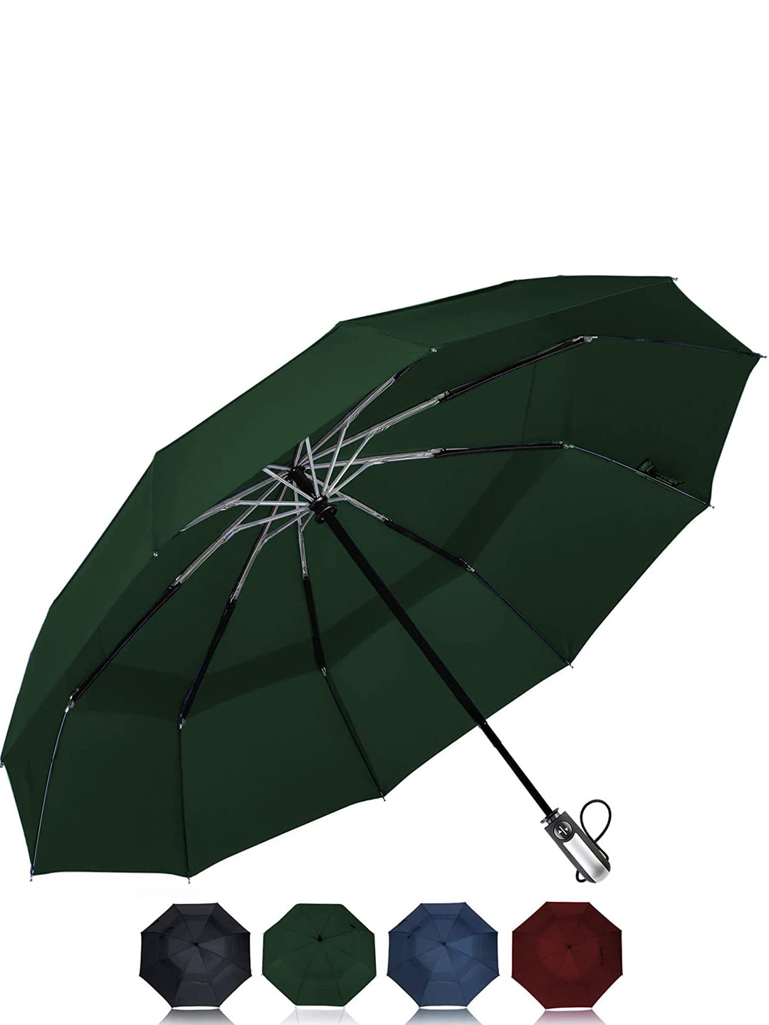 

Sasimo Waterproof 3-Fold Umbrella, Green
