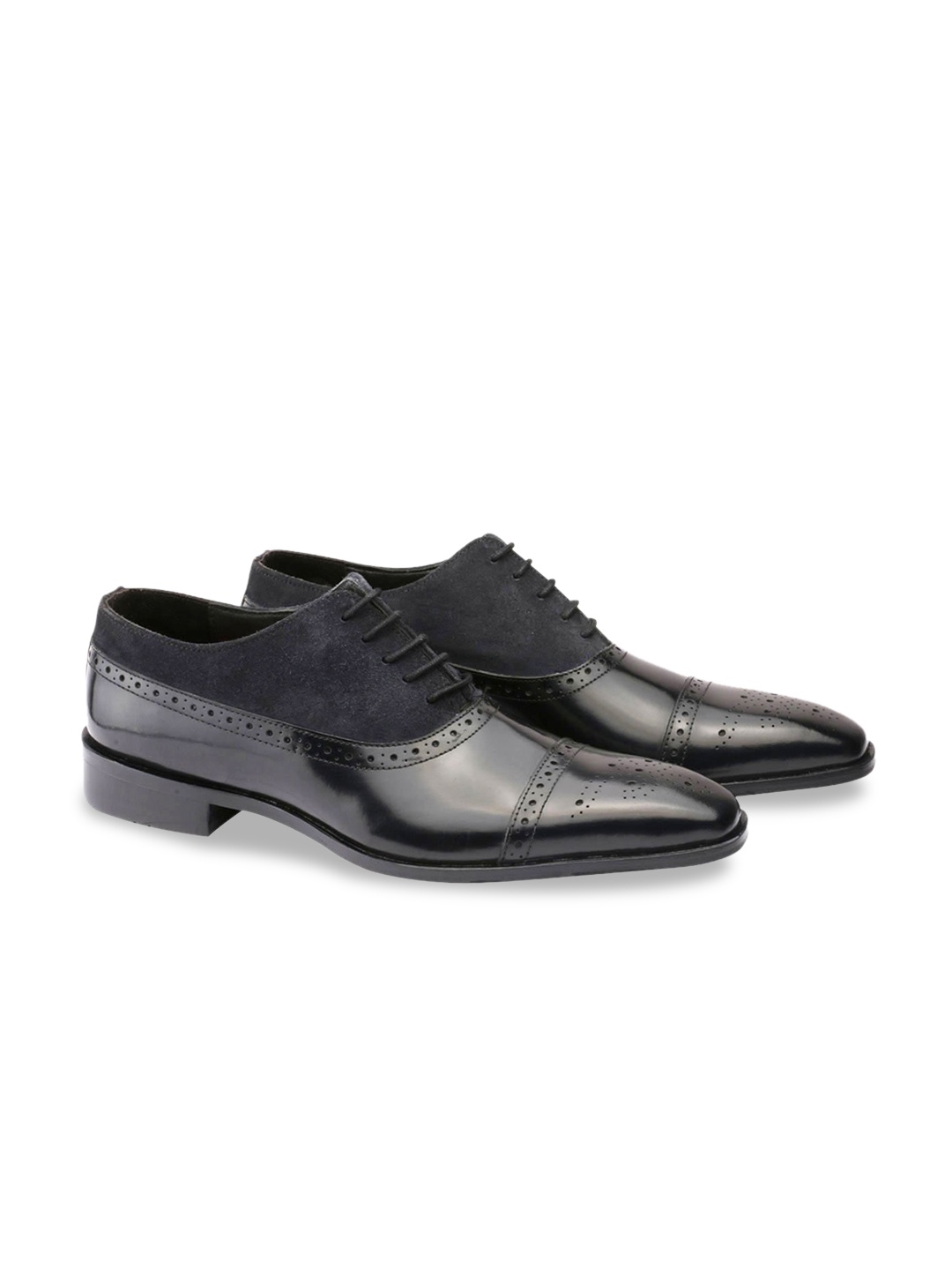 

Harrykson London Men Textured Leather Formal Brogues, Black