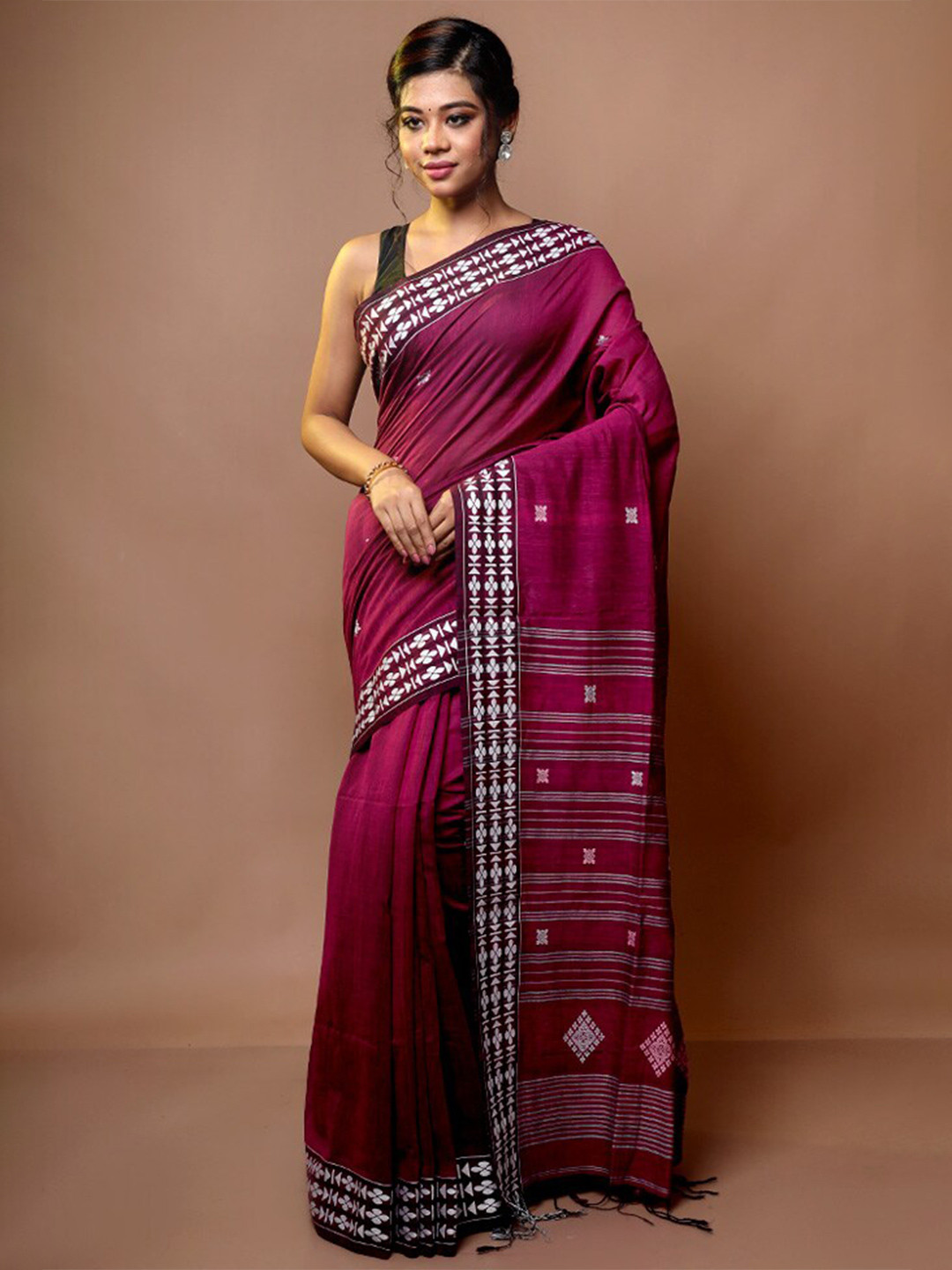 

AllSilks Ethnic Motifs Printed Saree, Purple