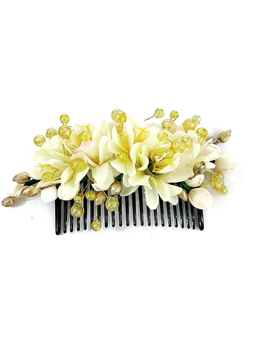 

Hair Flare Embellished Comb Pin, Cream