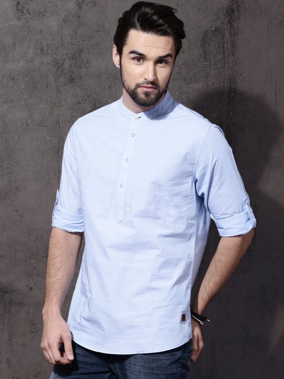 

Roadster Men Blue Sustainable Casual Shirt