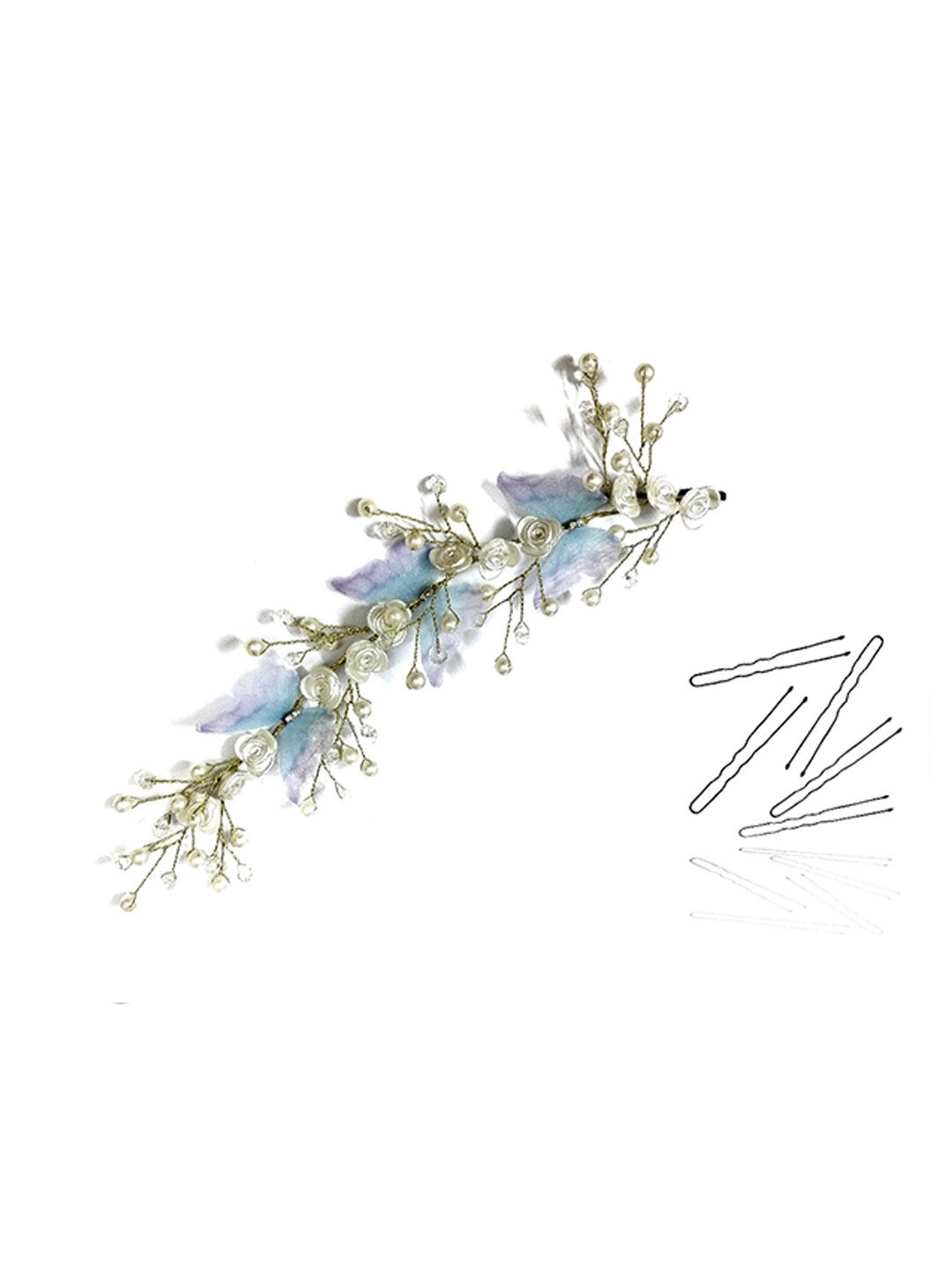 

Hair Flare Women Blue & White Embellished Tiara