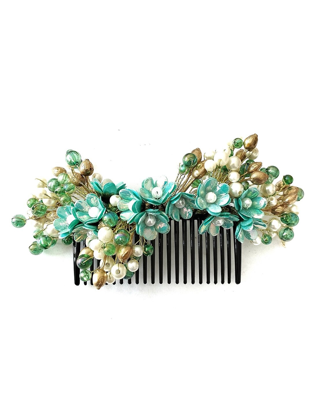 

Hair Flare Beaded Comb Pin, Blue