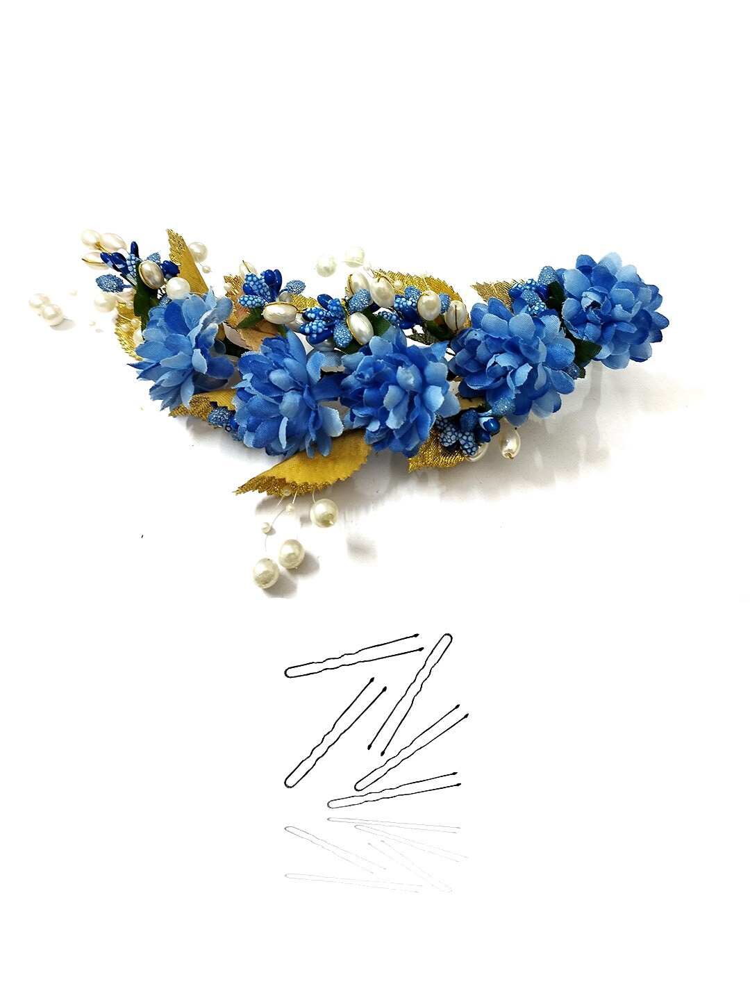 

Hair Flare Artificial Flower Hair Accessory, Blue