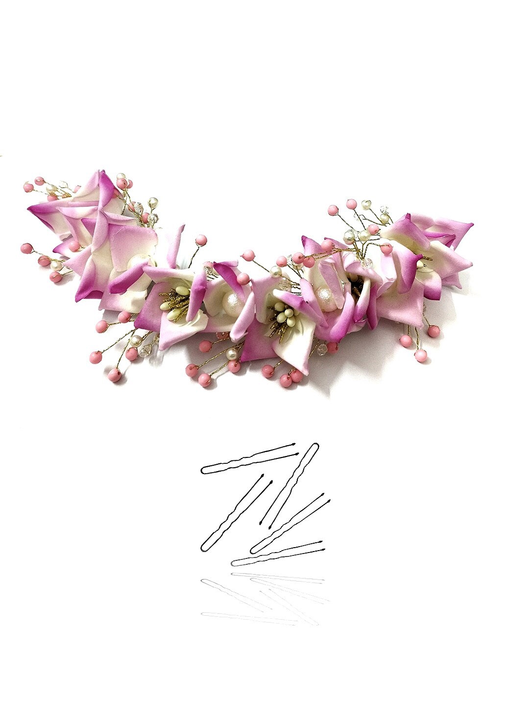 

Hair Flare Women Pink & White Beaded Tiara