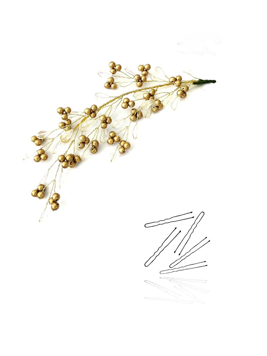 

Hair Flare Women Embellished Hair Accessory Set, Gold