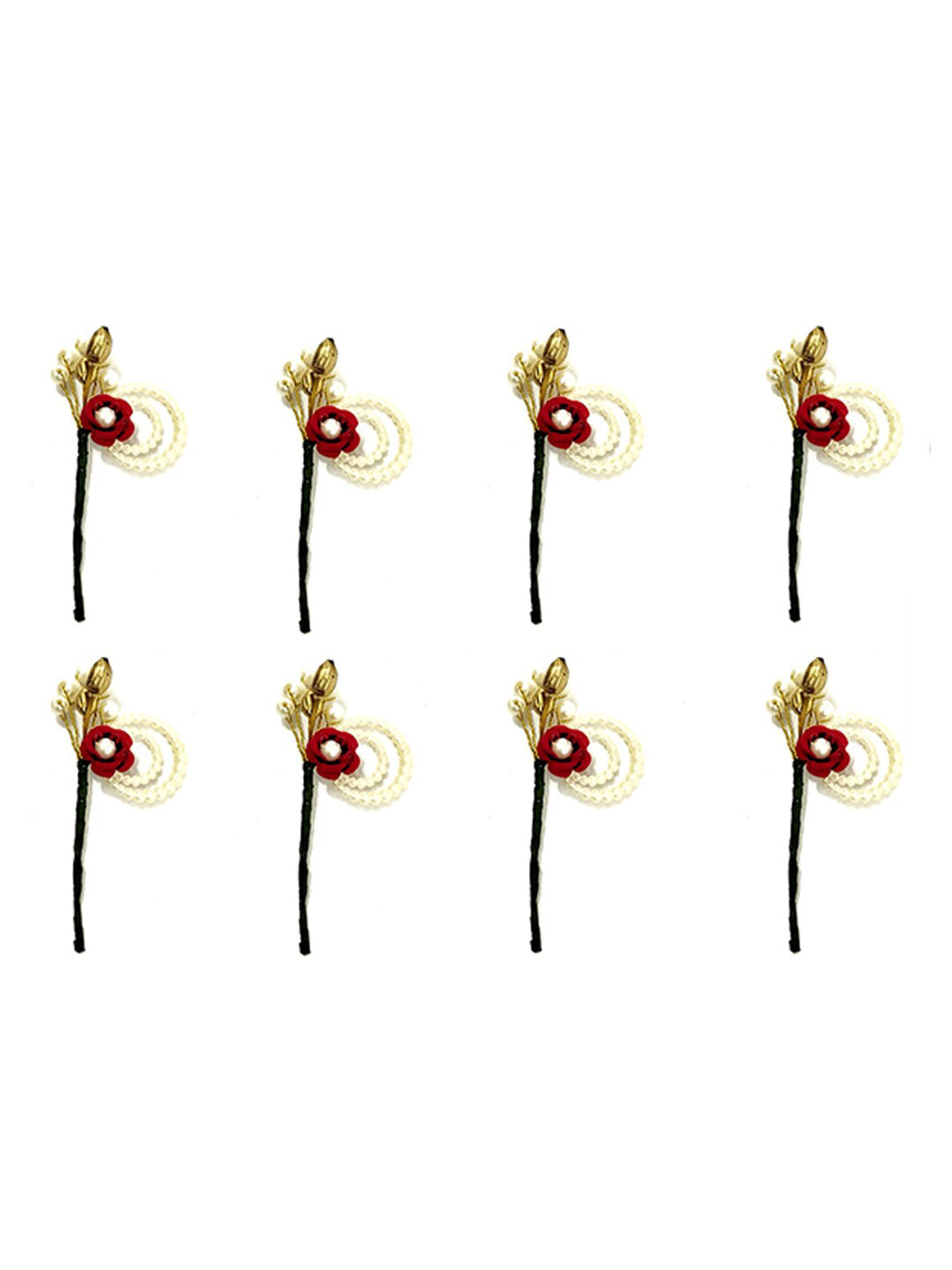 

Hair Flare Women Embellished Hair Accessory Set, Red