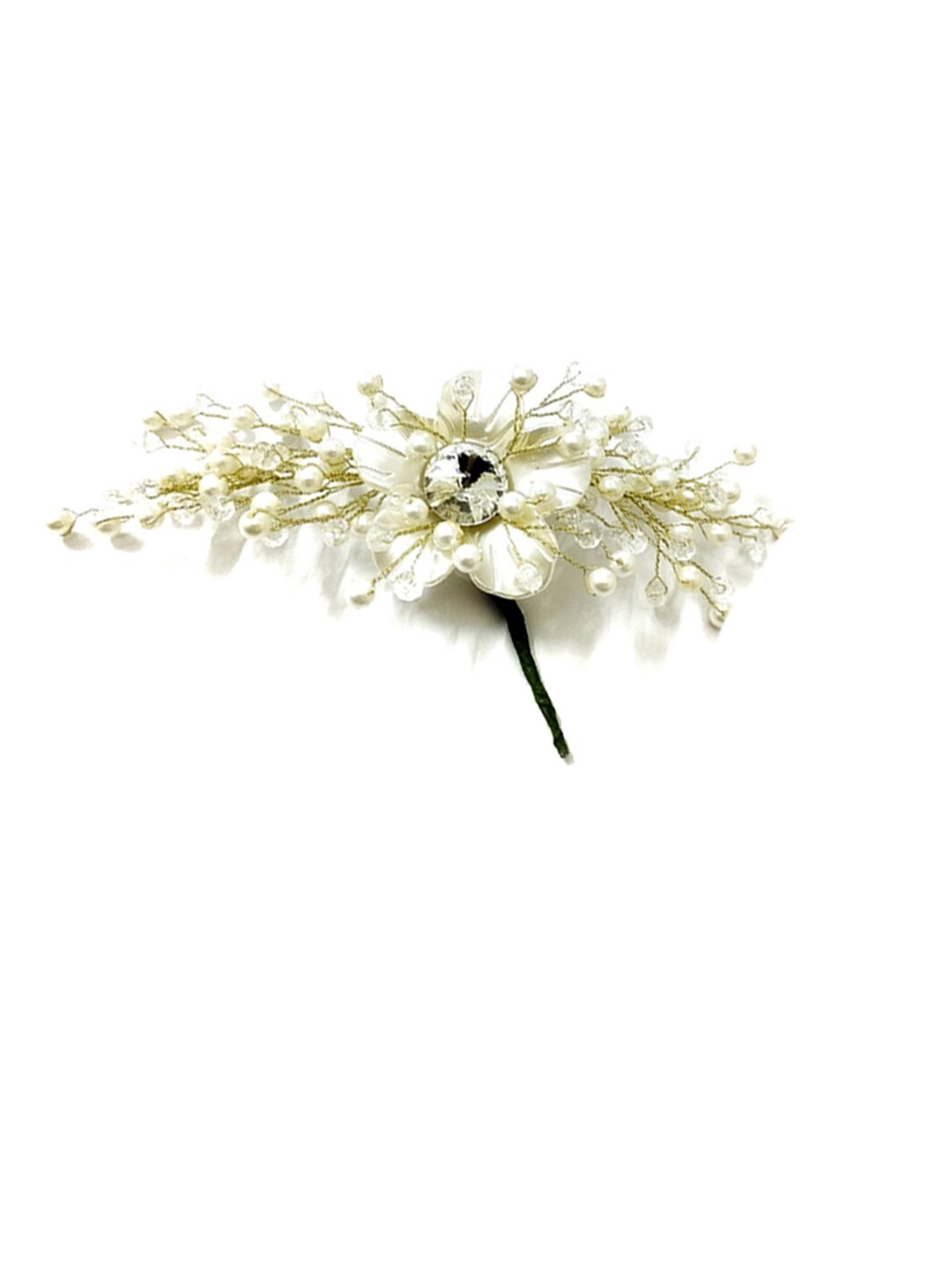 

Hair Flare Women Floral Beaded Tiara, Silver