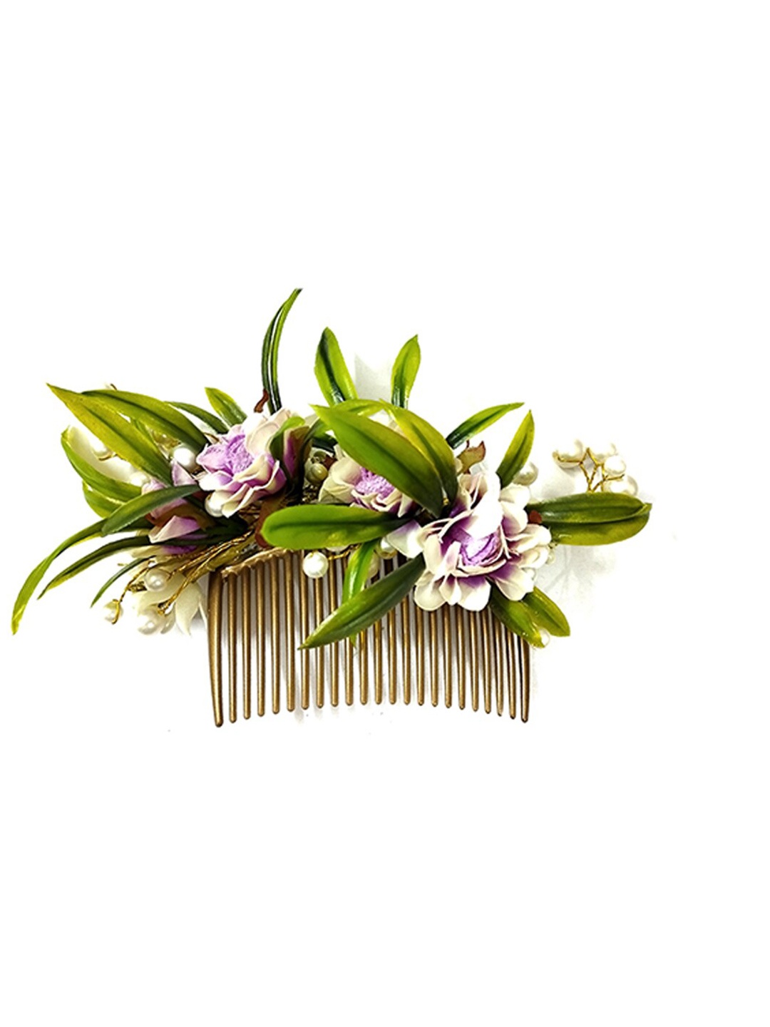 

Hair Flare Women Beaded Comb Pin, Purple