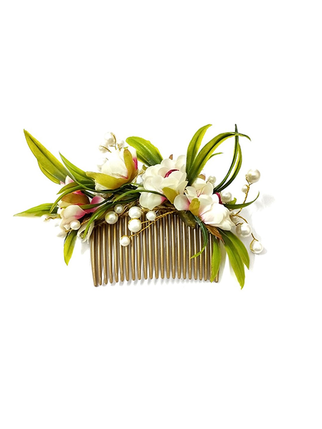 

Hair Flare Beaded Comb Pin, Pink