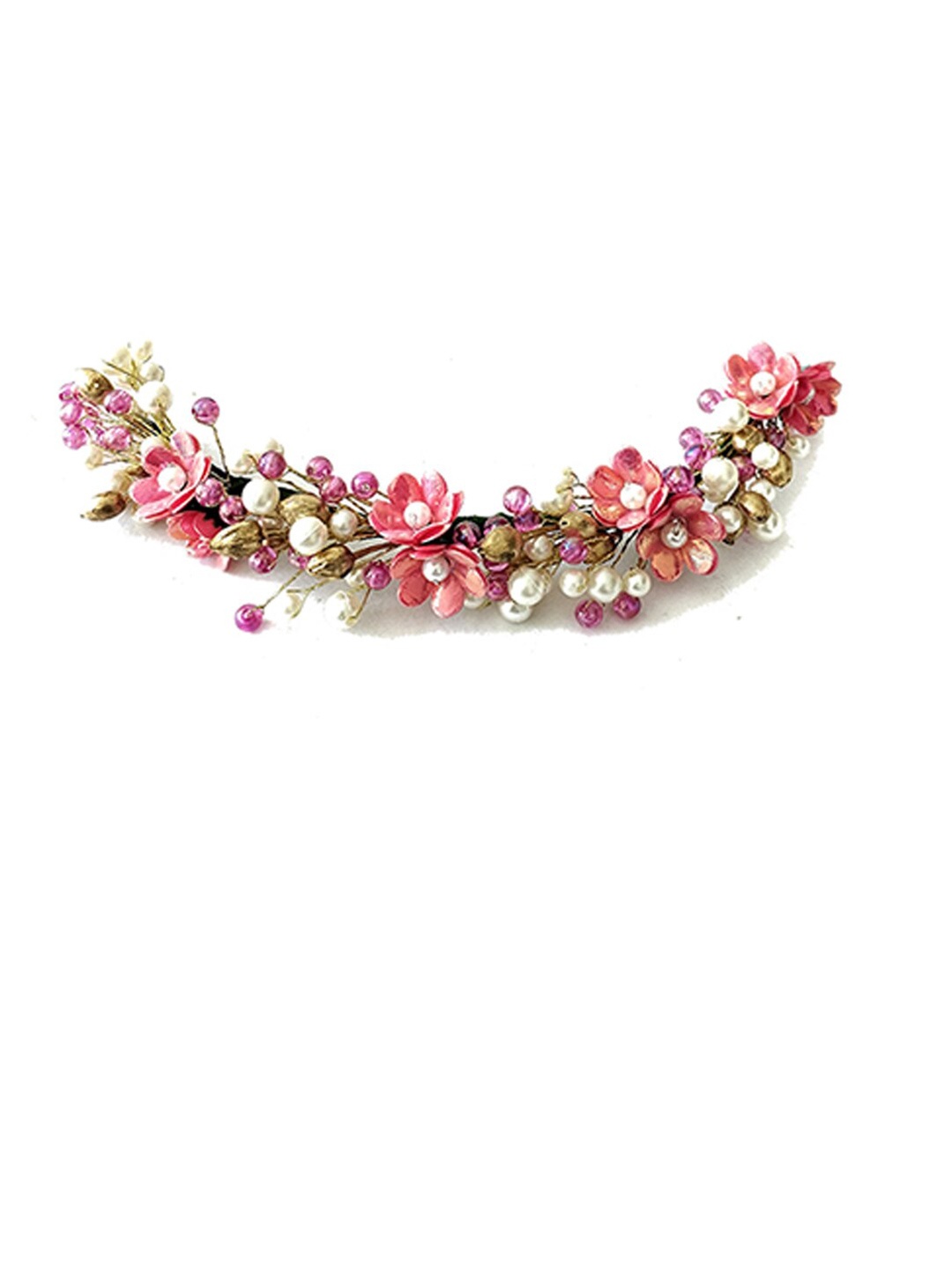 

Hair Flare Beaded Tiara, Pink