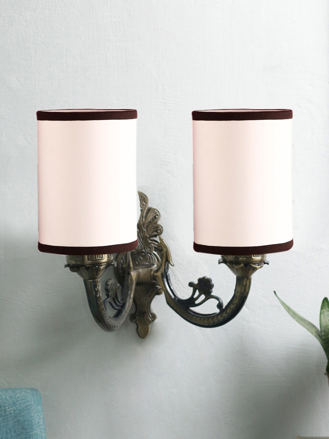 

Devansh White & Black Antique Wall Lamp With Cotton Shade