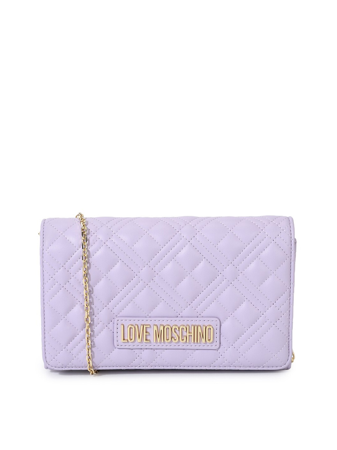 

LOVE MOSCHINO Textured Structured Sling Bag with Quilted, Na