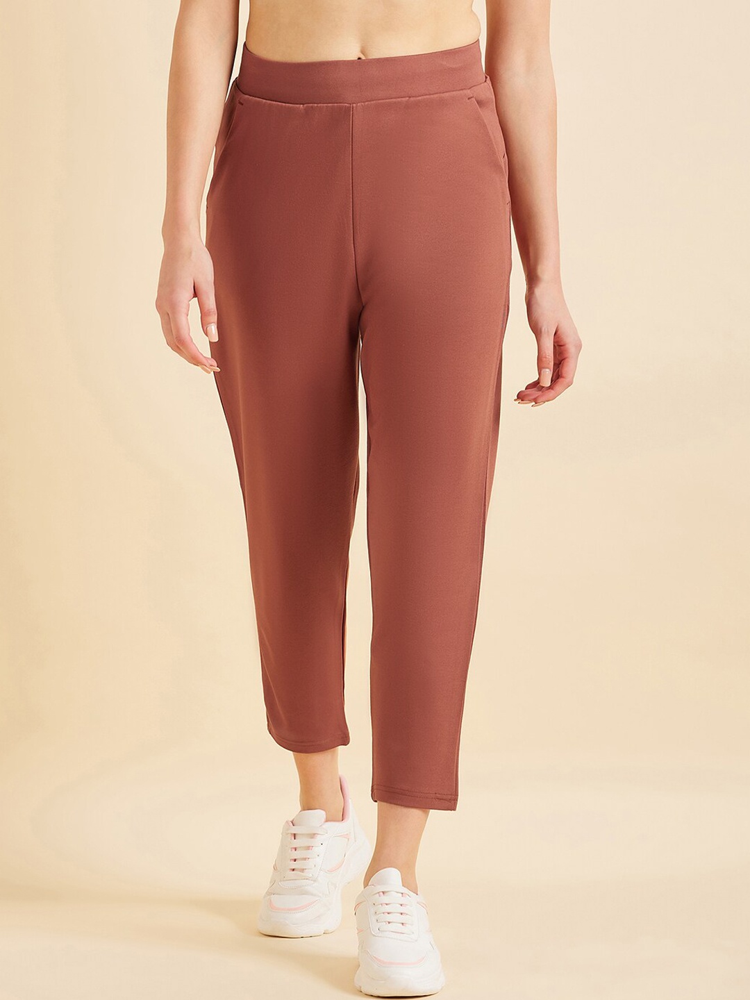 

Sweet Dreams Women Mid-Rise Regular-Fit Trackpants, Brown