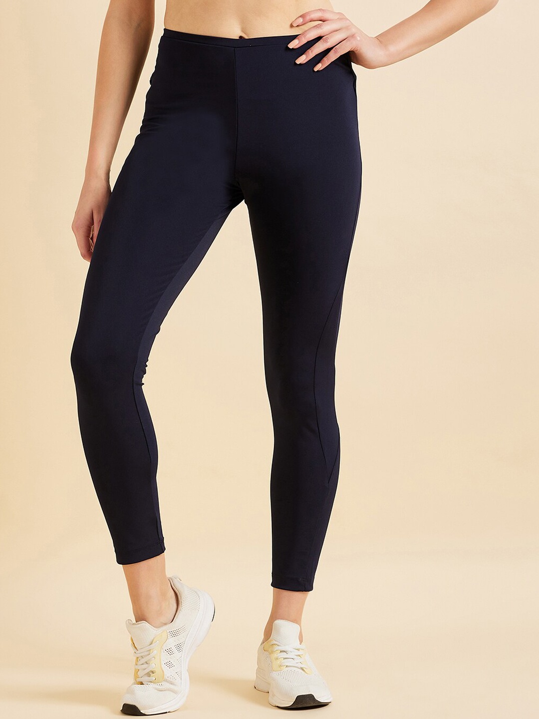 

Sweet Dreams Women Navy Blue Ankle Length Sports Tights
