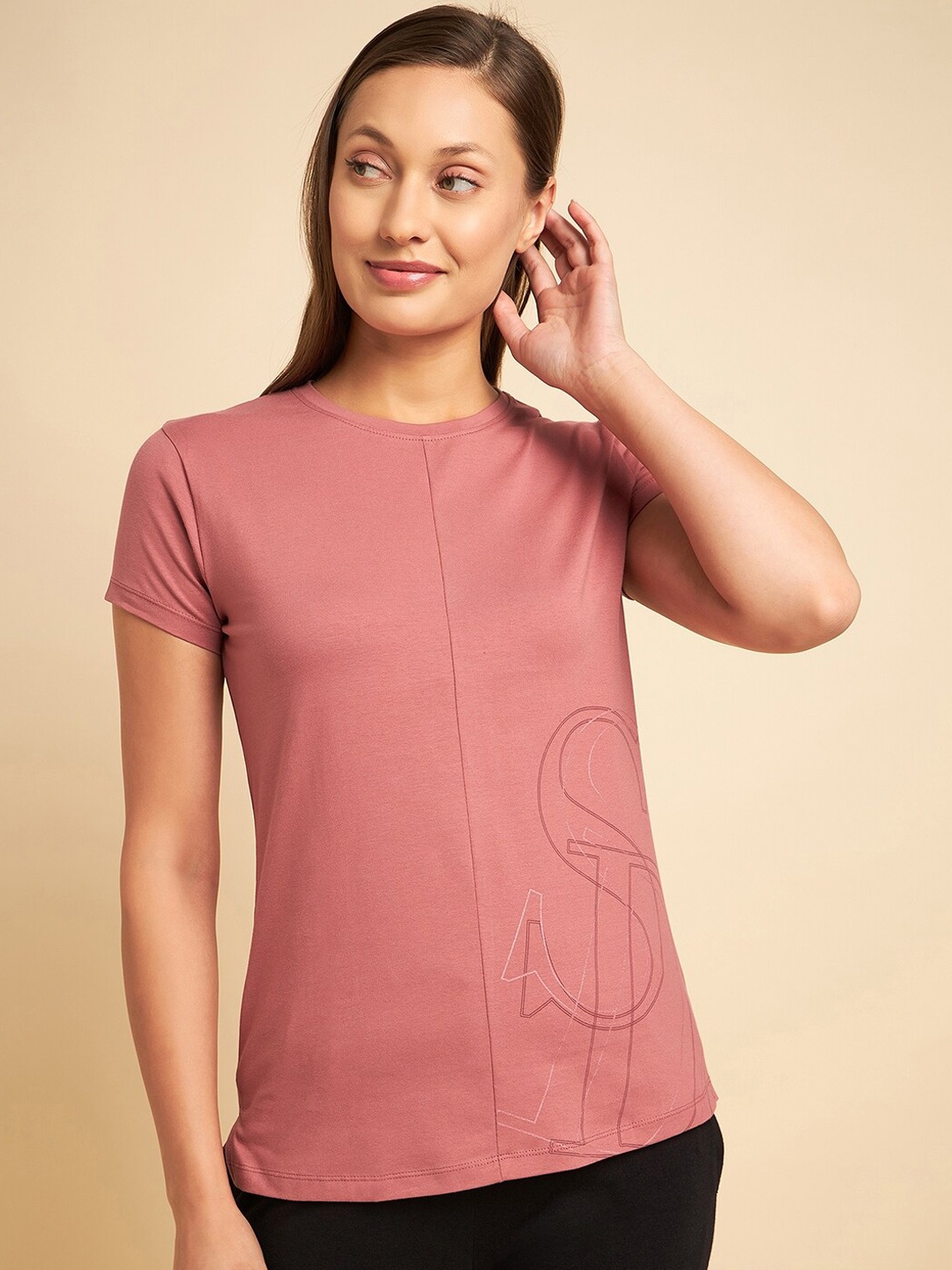 

Sweet Dreams Women Pink Printed Lounge T-Shirt