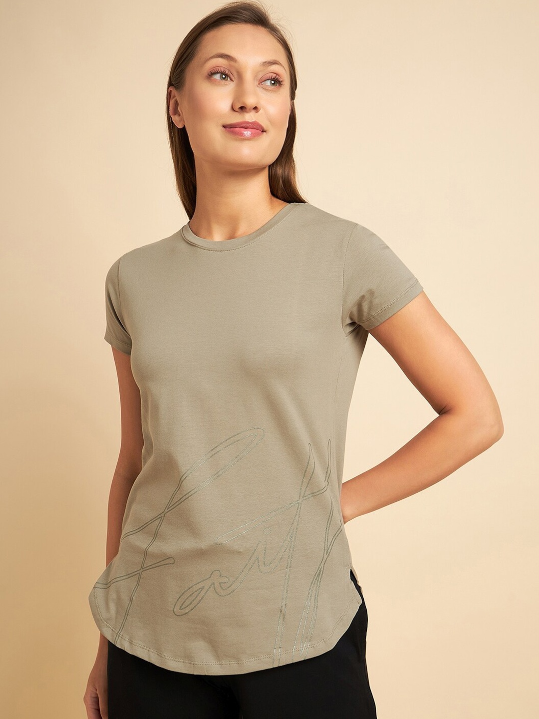 

Sweet Dreams Women Green Knitted Lounge Tshirts