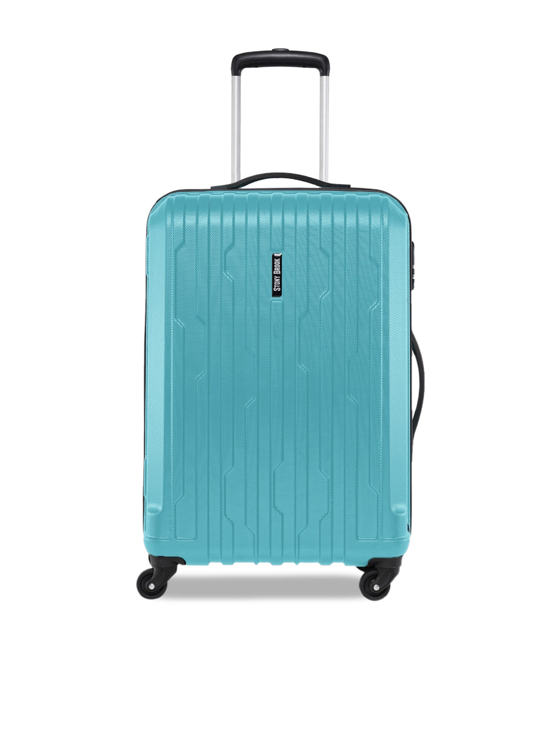 

Stony Brook by Nasher Miles Set Of 2 Textured Hard-Sided Small & Medium Sized Trolley Bags, Turquoise blue