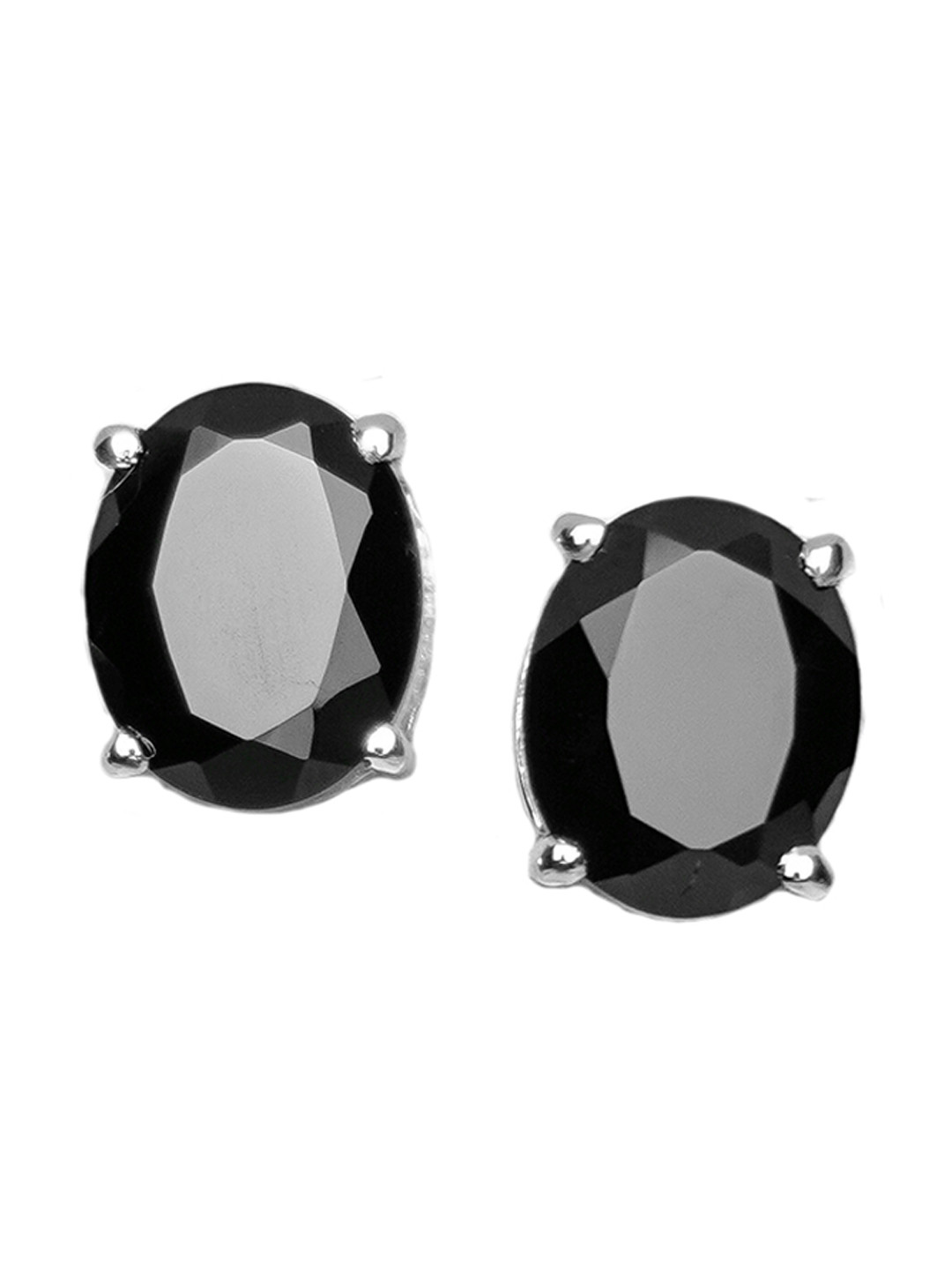 

HIFLYER JEWELS Black Oval Hoop Earrings