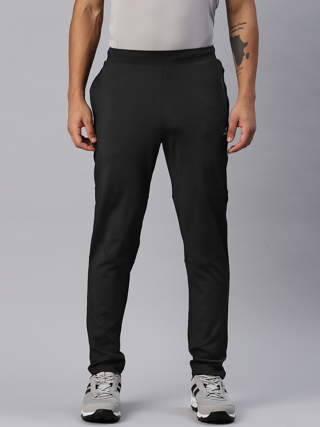 

Alcis Men Solid Running Track Pants, Black
