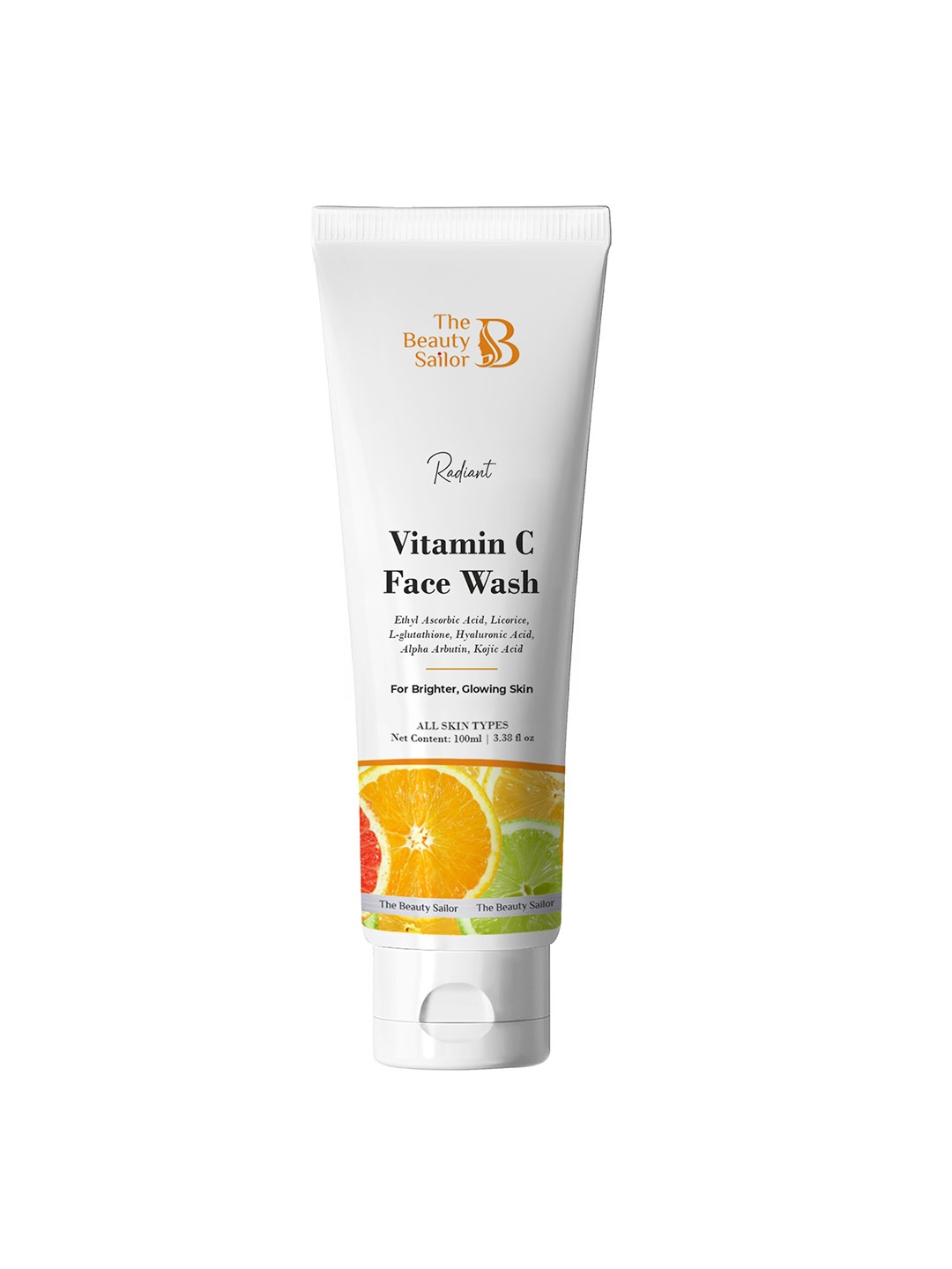 

The Beauty Sailor Radiant Vitamin C Face Wash with Alpha Arbutin & Licorice - 100 ml, White