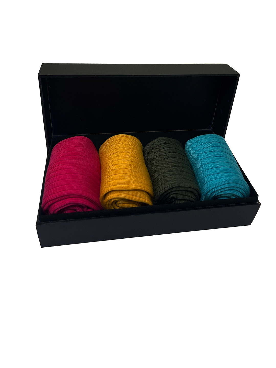

Balenzia Mercerised Men Pack Of 4 Ribbed Calf-Length Socks, Pink