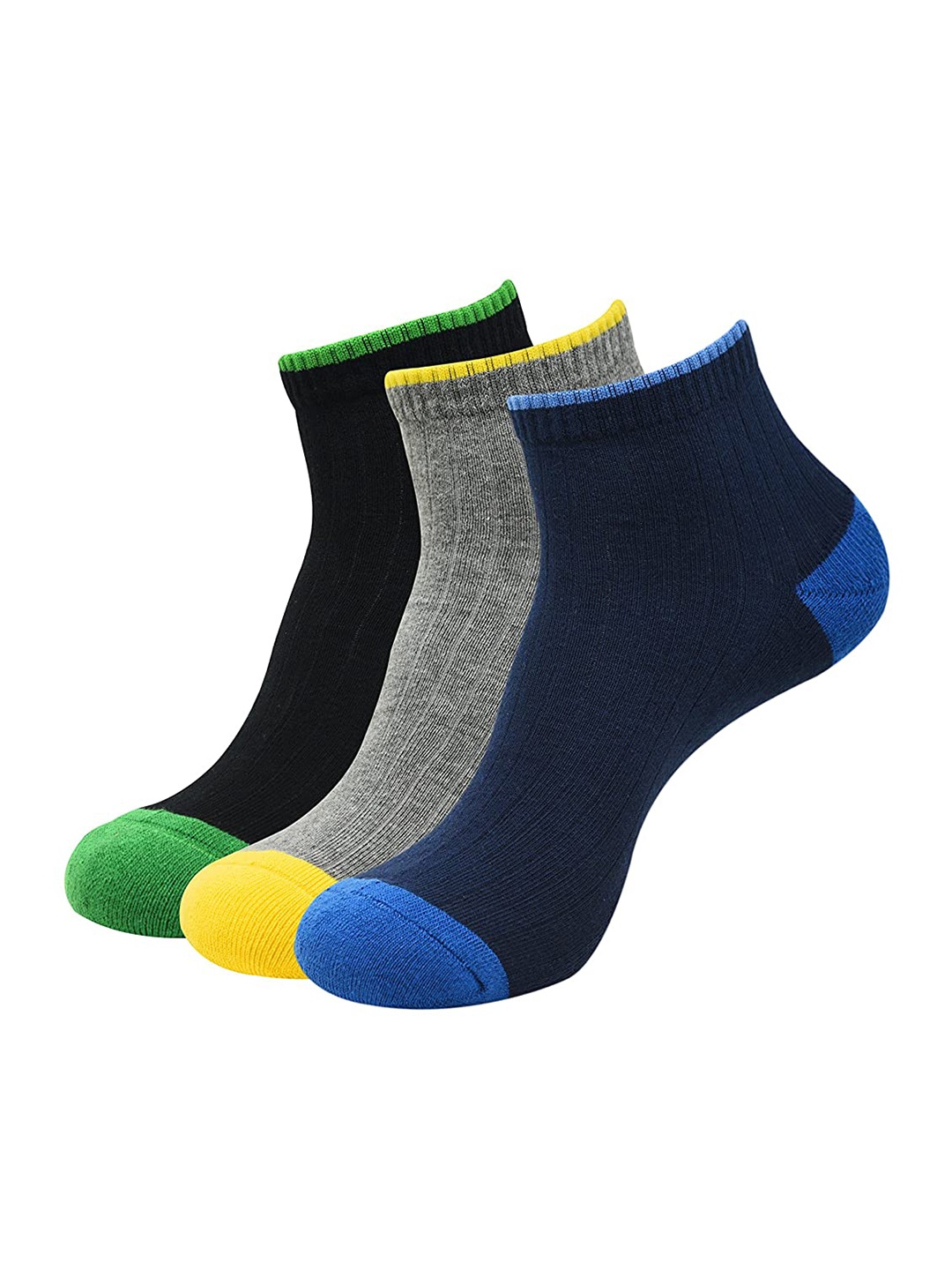 

Balenzia Men Pack Of 3 Ankle-Length Sports Socks, Navy blue