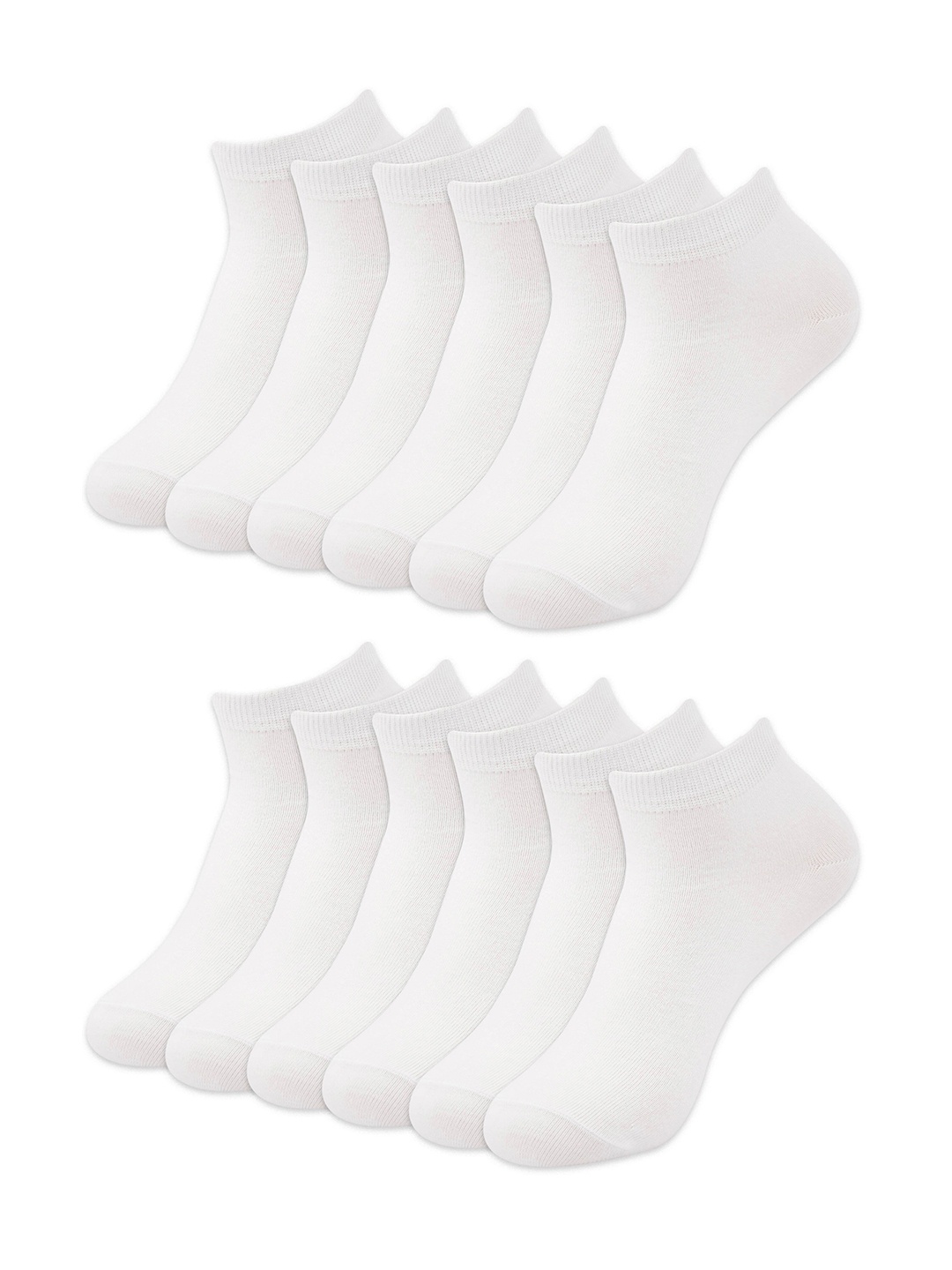 

Balenzia Men Pack Of 6 Ankle Length Socks, White